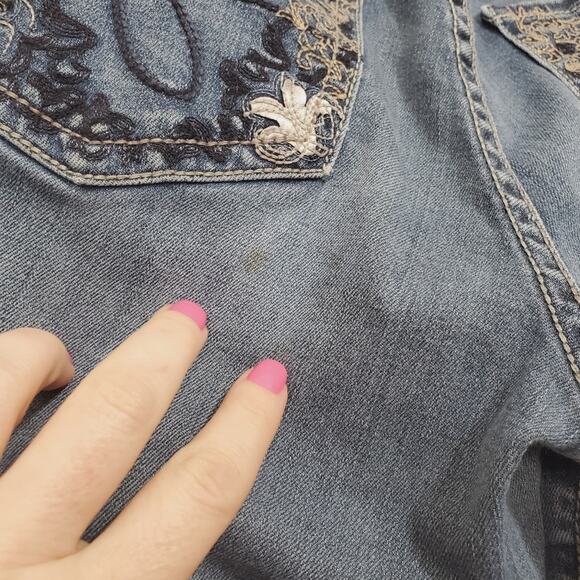 Jag Jeans | Retro Y2K Embroidered Pocket Distressed Jeans - Picture 9 of 11